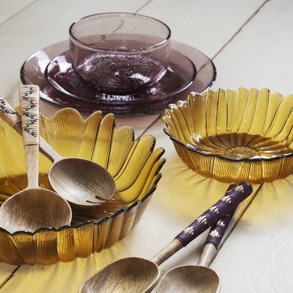 Sklenená misa Sunflower – set 2 ks