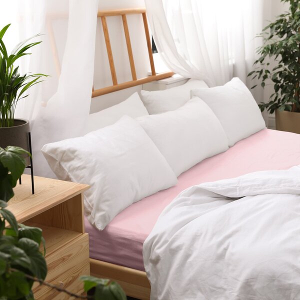 DETSKÉ JERSEY PRESTIERADLO 006 60X120 CM SVETLORUŽOVÉ