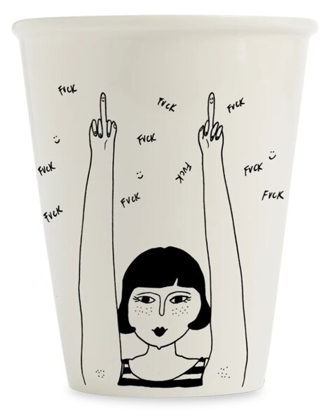 Porcelánový hrnek FUCK FUCK FUCK 220 ml