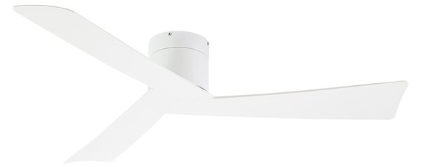 Stropný ventilátor Ventoro, biely, kov, Ø 132 cm – Lucande Lucande, Ventoro, Biela, Obývacia izba, Kov, Moderný