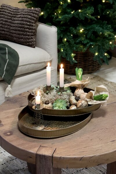 Vianočná guľa Antique Champagne Ø 5,5 cm – set 12 ks