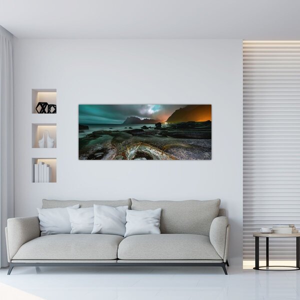 Obraz - Nočná scéna (120x50 cm)