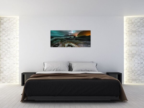 Obraz - Nočná scéna (120x50 cm)