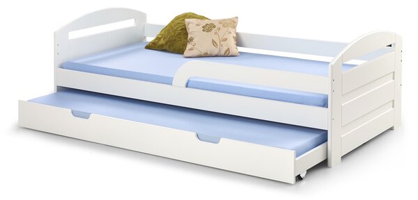 Rozkladacia posteľ s prístelkou Natalie 2 90 - biely lesk