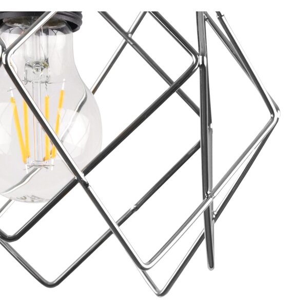 Závesné svietidlo Stella Spider, 3x chrómové drôtené tienidlo