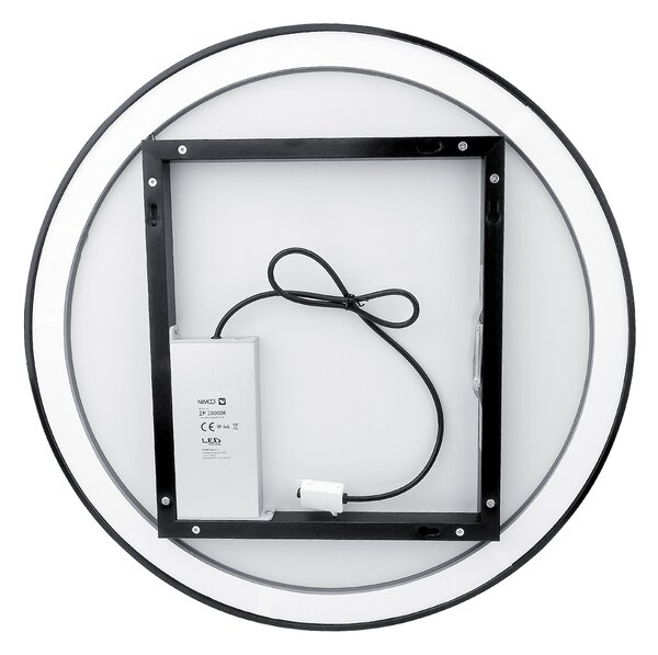 Nimco Čierne okrúhle LED zrkadlo priem. 600 - ZPC 28000R-90