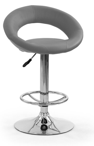 Barová stolička H-15 - sivá / chróm