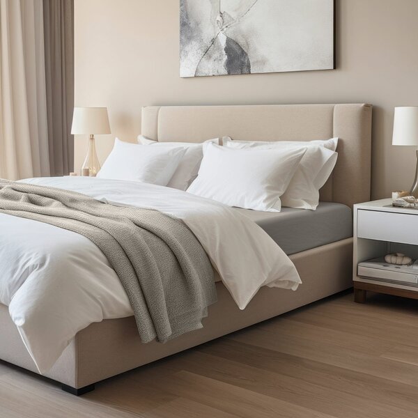 JERSEY PRESTIERADLO 90X200 CM, VÝŠKA 30 CM SIVÉ