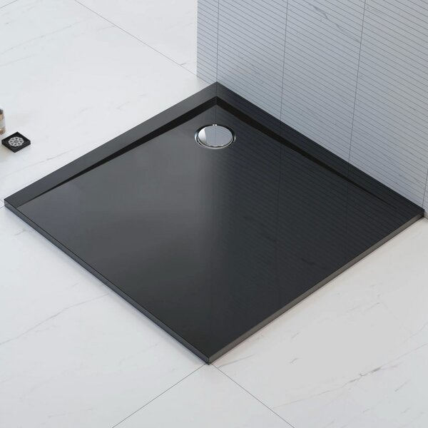 Polimat Štvorcová sprchová vanička z minerálneho kompozitu Perrito SQ 80x80 (90x90) POLIMAT-Farba: Biela, POLIMAT-Rozmery: 80x80