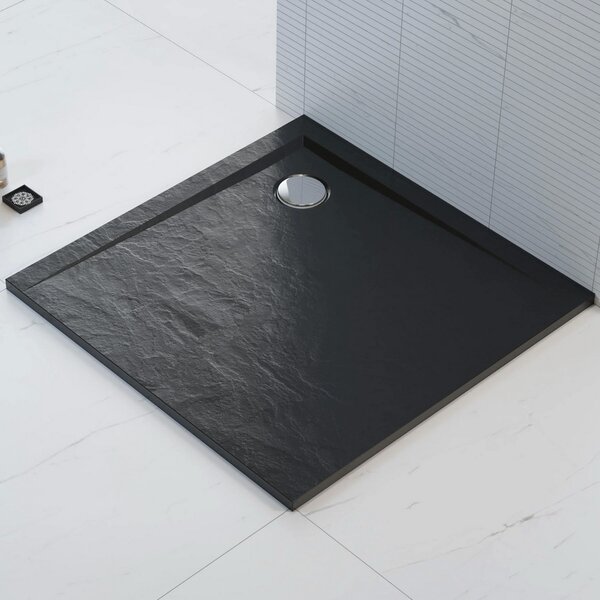 Polimat Štvorcová sprchová vanička z minerálneho kompozitu Perrito SQ 80x80 (90x90) POLIMAT-Farba: Biela, POLIMAT-Rozmery: 80x80