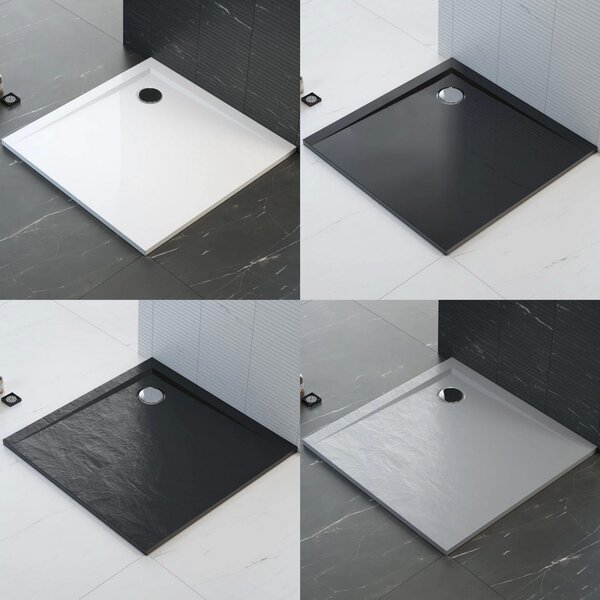 Polimat Štvorcová sprchová vanička z minerálneho kompozitu Perrito SQ 80x80 (90x90) POLIMAT-Farba: Biela, POLIMAT-Rozmery: 80x80