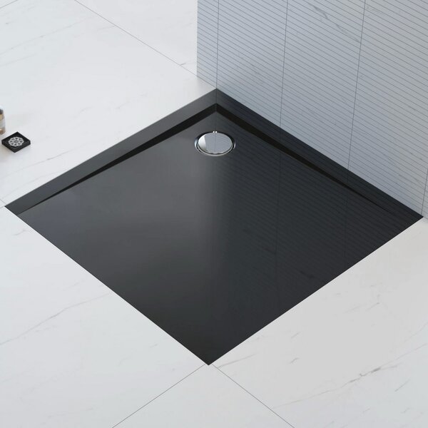 Polimat Štvorcová sprchová vanička z minerálneho kompozitu Perrito SQ 80x80 (90x90) POLIMAT-Farba: Biela, POLIMAT-Rozmery: 80x80
