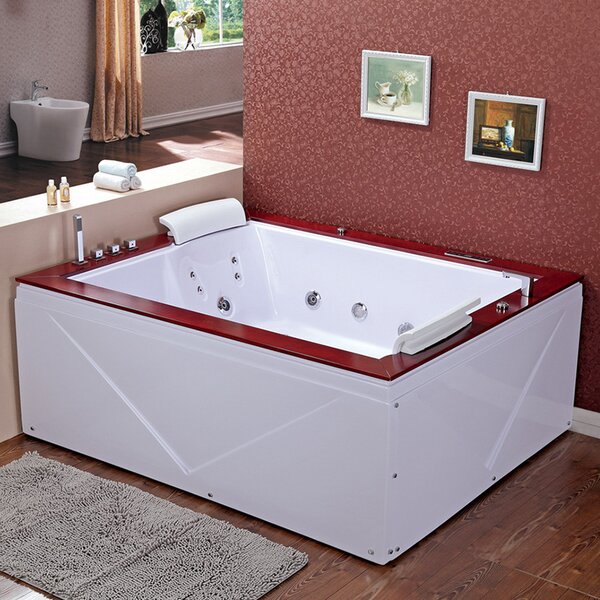 BPS-koupelny Hydromasážna vírivá vaňa Diablo 666 180x150, biela s ohrevom vody