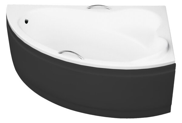 Besco Krycí panel k asymetrickej vani Ada Black P 140x90 (160x100), čierny BESCO-Rozmery: 140x90, BESCO-Farba: Čierna mat