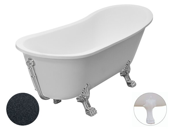 Besco Akrylátová voľne stojaca vaňa Olaya Glam G 160x68 s prepadom