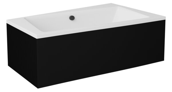 Besco Krycí panel k asymetrickej vani Infinity Black P 150x90 (160x100, 170x110), čierny BESCO-Rozmery: 160x100, BESCO-Farba: Čierna mat