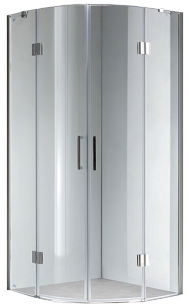 BPS-koupelny Štvrťkruhový sprchový kút KZ92 90x90 chróm/transparent - bez vaničky