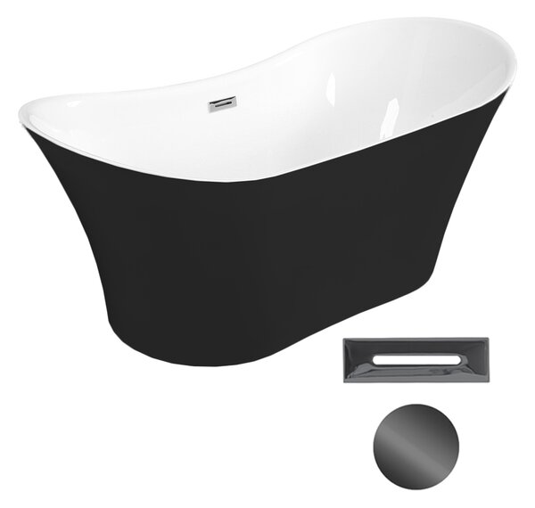 Besco Akrylátová voľne stojaca vaňa Amber BW Matt 170x80