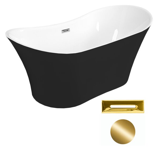 Besco Akrylátová voľne stojaca vaňa Amber BW Matt 170x80