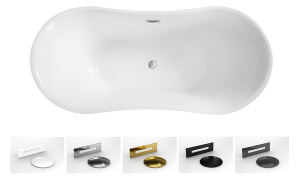 Besco Akrylátová voľne stojaca vaňa Amber BW Matt 170x80