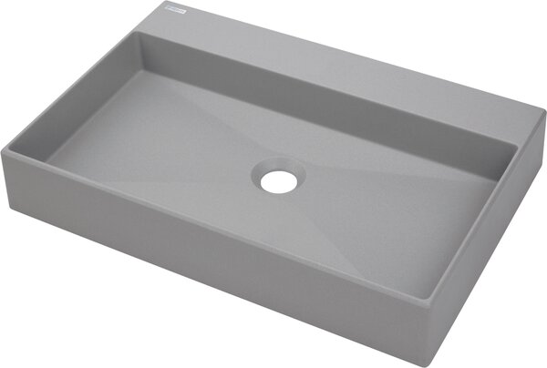 Deante Umývadlo na dosku Correo 60x40 cm granit - CQR SU6S, granit, sivá metalic