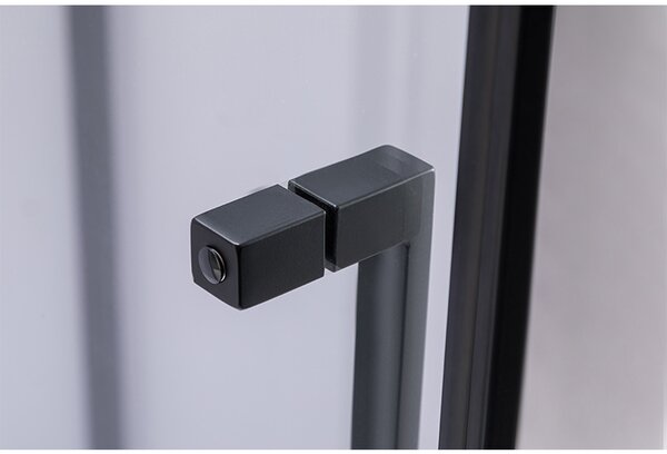 BPS-koupelny Päťuholníkový sprchový kút BS07B 90x90 čierna/transparent + vanička SXL07B WH biela