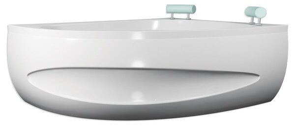 Teiko Asymetrická rohová vaňa SPINELL 160 PRAVÁ 160x125x54 cm / objem: 360 l