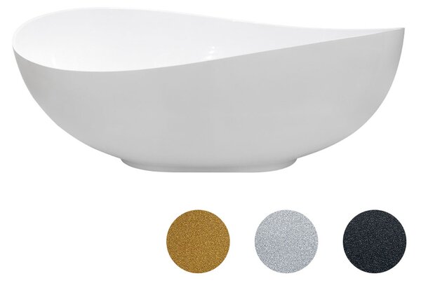 Besco Voľne stojaca vaňa z liateho mramoru Siya Glam 160x92 (172x100)