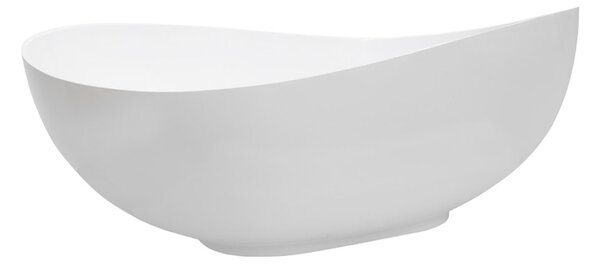 Besco Voľne stojaca vaňa z liateho mramoru Siya 160x92 (172x100), biela lesk