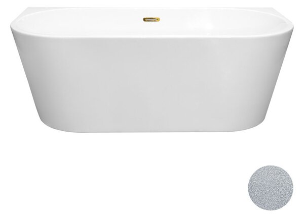 Besco Akrylátová voľne stojaca vaňa Vica NEW Glam S CC/SP 150x80 (160x80, 170x80), s prepadom