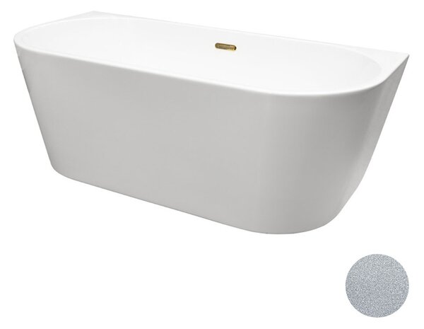 Besco Akrylátová voľne stojaca vaňa Vica NEW Glam S CC/SP 150x80 (160x80, 170x80), s prepadom