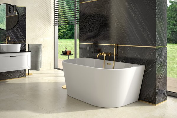 Besco Akrylátová voľne stojaca vaňa Vica NEW CC/SP 150x80 (160x80, 170x80), s prepadom