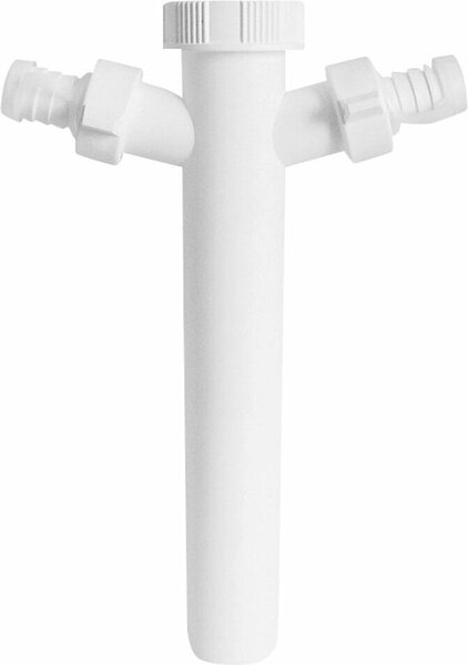 Ponorná rúra do umývadla 6/4", 2x pripojenie, DN40, biela