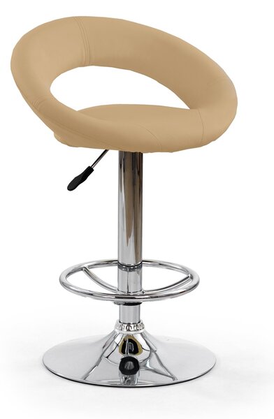 Barová stolička H-15 - krémová / chróm