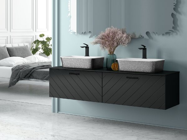 Besco Umývadlo na dosku z liateho mramoru Assos S-Line Glam S UM D 51x41x15 cm, bez otvoru pre batériu