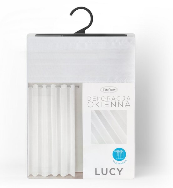 ZÁCLONA NA KRÚŽKOCH LUCY 350X250 CM BIELA