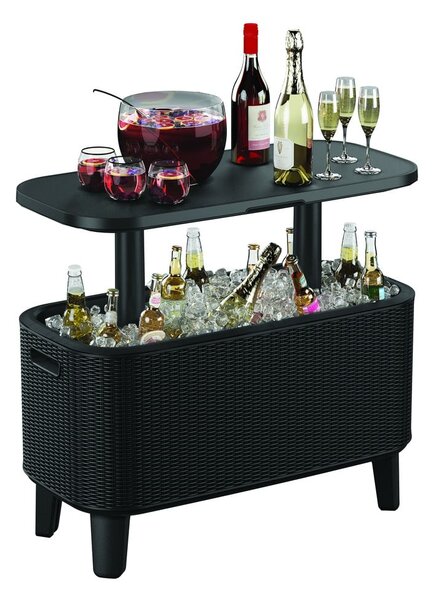Plastový záhradný stolík so zásobníkom na ľad 83.5x40 cm Bevy – Keter