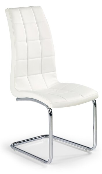 Jedálenská stolička K147 - biela / chróm