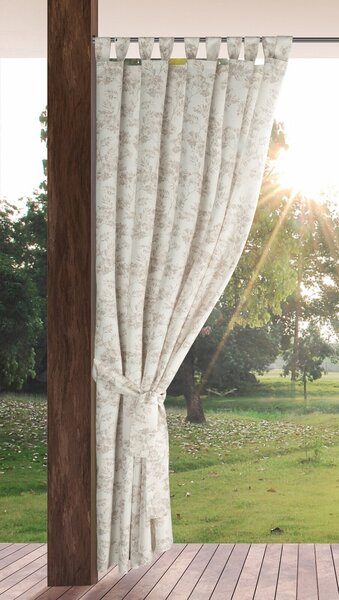 ZÁHRADNÝ VODEODOLNÝ ZÁVES NA PÚTKACH GARDEN 155X240 CM VZOROVANÁ