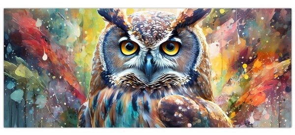 Obraz - Maľba sovy (120x50 cm)