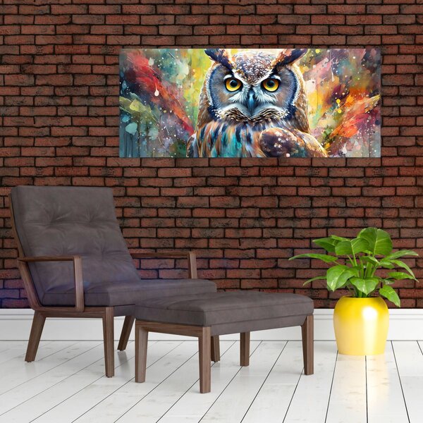Obraz - Maľba sovy (120x50 cm)