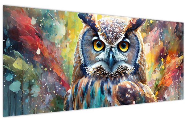 Obraz - Maľba sovy (120x50 cm)