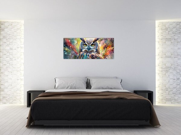 Obraz - Maľba sovy (120x50 cm)
