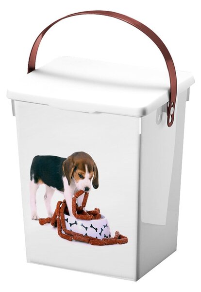 Úložný box Dog, 18x23,5x16,5 cm, biela
