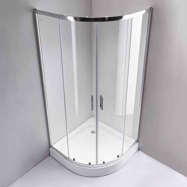 BPS-koupelny Štvrťkruhový sprchový kút KZ94A WH 80x80 cm biely/transparent + vanička SXL01A WH biela