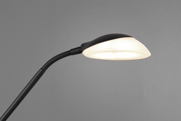 Trio R40073532 LED stojacie svietidlo Orson 1x27W + 1x4,5W | 3150lm | 3000K | IP20 - stmievateľné, pamäťová funkcia, oddelené vypínače, čierna s alabastrom