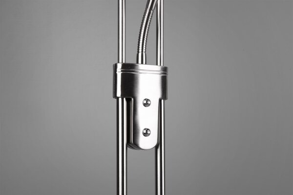 Trio R40073507 LED stojacie svietidlo Orson 1x27W + 1x4,5W | 3150lm | 3000K | IP20 - stmievateľné, pamäťová funkcia, oddelené vypínače, nikel s alabastrom