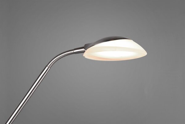 Trio R40073507 LED stojacie svietidlo Orson 1x27W + 1x4,5W | 3150lm | 3000K | IP20 - stmievateľné, pamäťová funkcia, oddelené vypínače, nikel s alabastrom