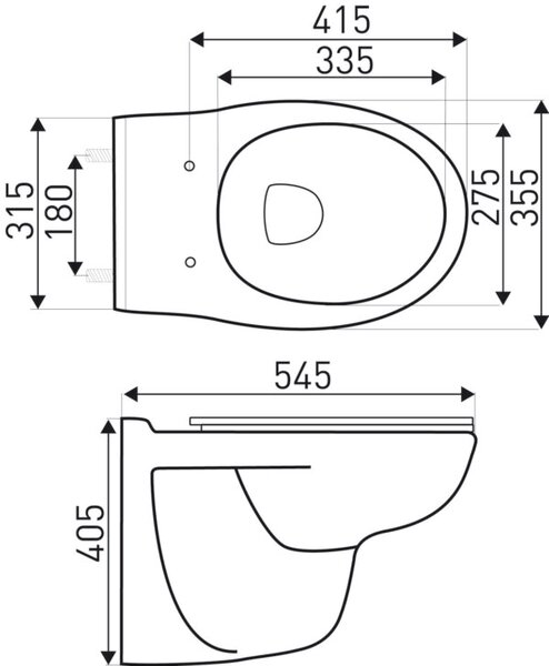 Novoterm Závesné WC NV-Doris so SoftClose sedadlom