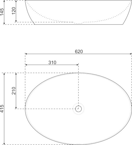 Novoterm Keramické umývadlo na dosku NV-KR-902